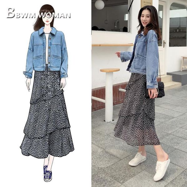 

2020 bf style hipster denim women coat hongkong chic female jacket1, Black;brown