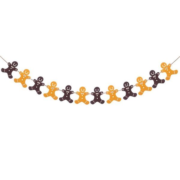 

3.5 meters christmas garland gingerbread men streamer bunting banner hanging decoration shop home party decorations