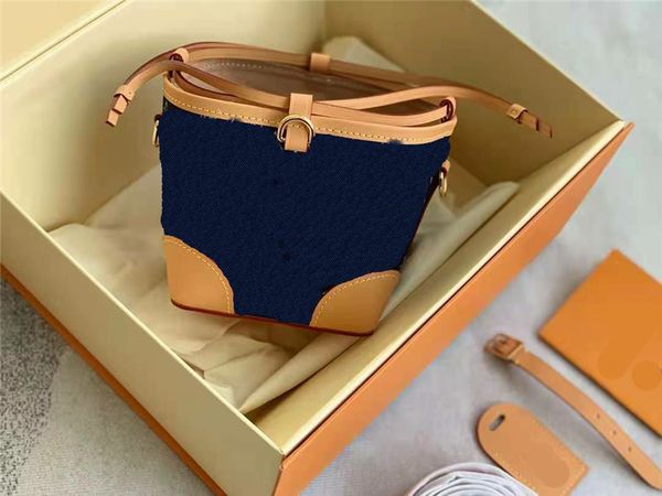 

dhl denim jacquard stitching genuine leather purse drawstring bags r handbags hasp luxurys buckets fashion bags wallet