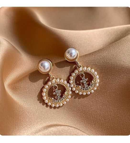

dangle & chandelier retro baroque earrings 2021 korean net red long exquisite prevent allergy fashion stud1, Silver