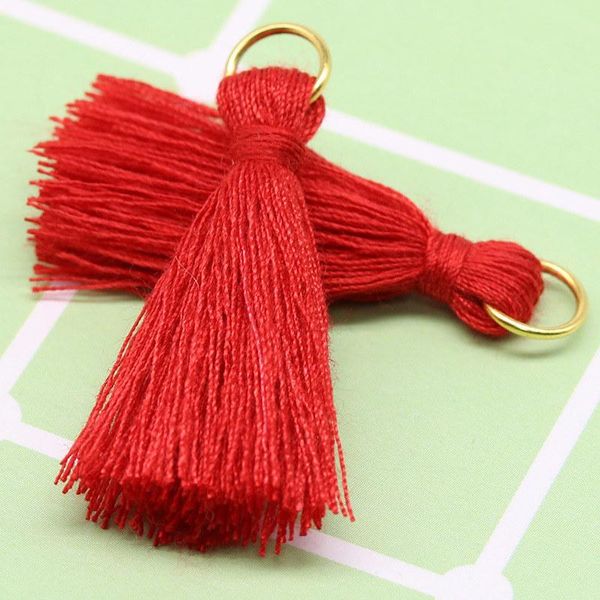 

30pcs 3.6cm mini cotton thread tassel pendant jewelry curtain garments decorative accessories key bag pendant craft tassels diy h wmtach