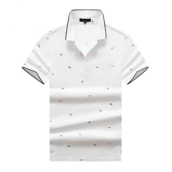 

2022ss designer polo shirts men luxury polos casual mens t shirt snake bee letter print embroidery fashion high street man tee m-3xl#09, White;black