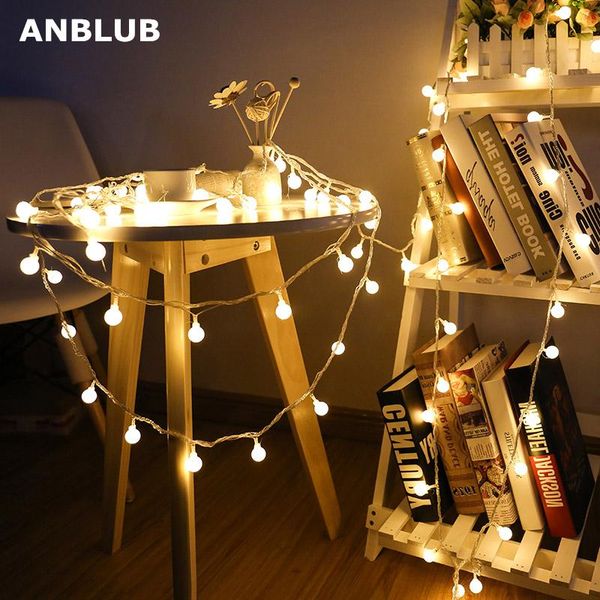 

anblub 1.5m 6m fairy garland led ball string lights waterproof for christmas wedding home indoor decoration battery powered swy sqcokz
