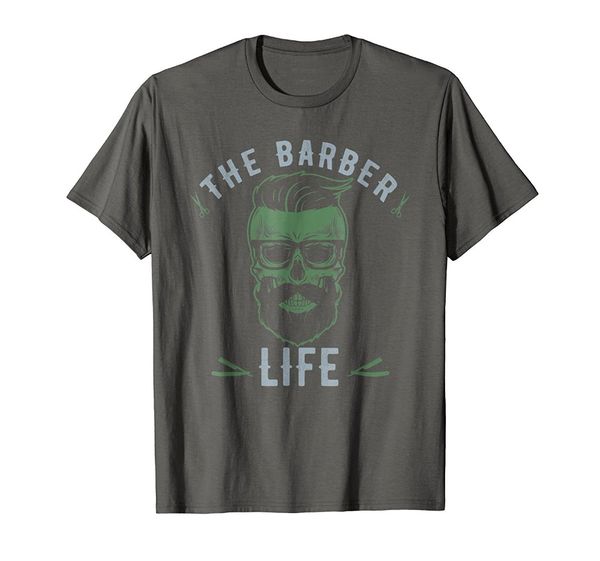 

new trendy the barber life skull haircut shaving t-shirtletter printed t shirt sport hooded sweatshirt hoodie
