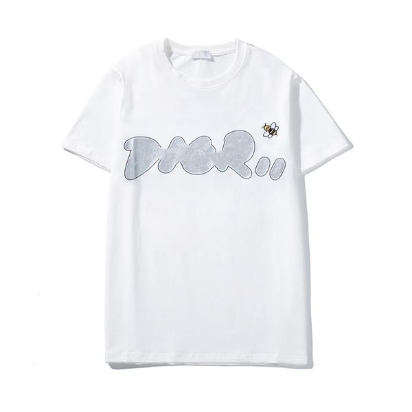 

mens stylist streetwear t shirts fashion letter bee print t-shirts men women desingers tshirts summer cotton tees shirt, White;black