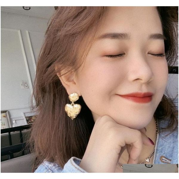 

s1150 fashion jewelry s925 silver needle heart earrings concave convex hear sqcnvl dh_seller2010