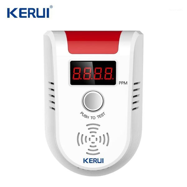 

wireless digital led display combustible gas sensor gas detector leak alarm for gsm home security alarm system1