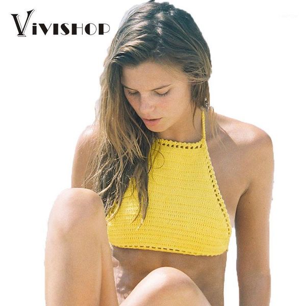 

wholesale- crop women 2016 vintage crochet crop spaghetti strap halter camisole vest knitted bikini bralette vest womens1, White