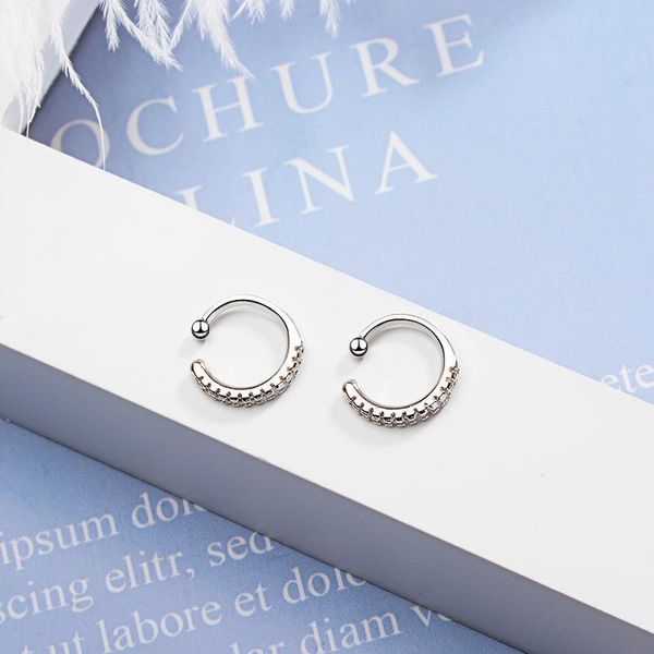 

2 pcs/bag simple earcuff clip on earrings for girl cz ear cuff non pierced earring no without hole women cartilage jllvuw, Silver