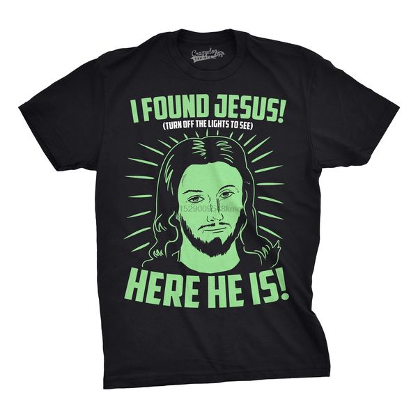 

mens i found jesus funny glow in the dark religious turn off the lights t shirt tee shirt wholesale tee sport hooded sweatshirt hoodie