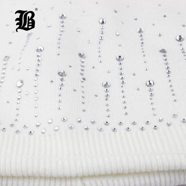 

flb] winter hat для женщин шерсти кролика шерсти вязаный hat шапочки real норки pom ром rhinestone skullies hat девушки caps bbyzsp, Black;white
