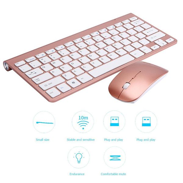 

2.4g silent wireless deskkeyboard mouse combination wireless laptop
