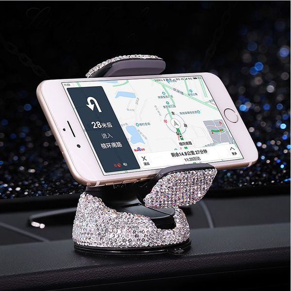 

bling crystal diamond universal car for iphone mobile stand air vent mount support phone gps holder