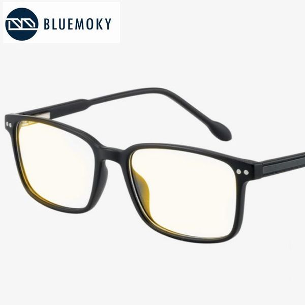 

bluemoky square blue light glasses men computer glasses gaming goggles transparent eyewear frame women anti blue ray eyeglasses, White;black