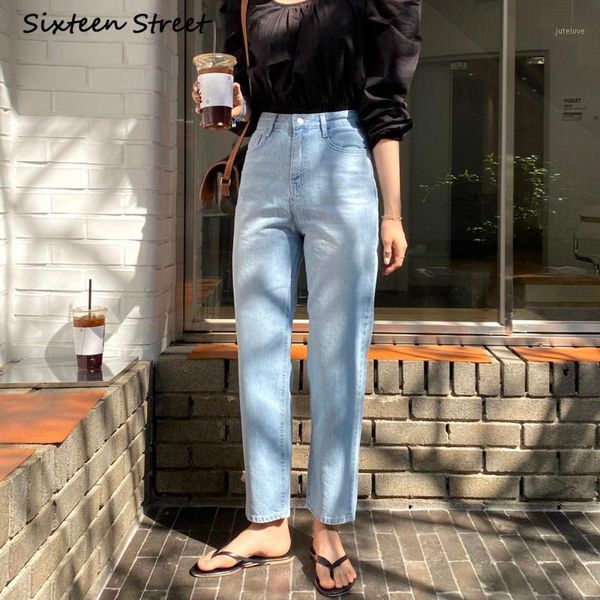 

boyfriend jeans for women high waisted female pants y2k aesthetic vintage clothes korean style fashion denim trousers ladies new1, Blue
