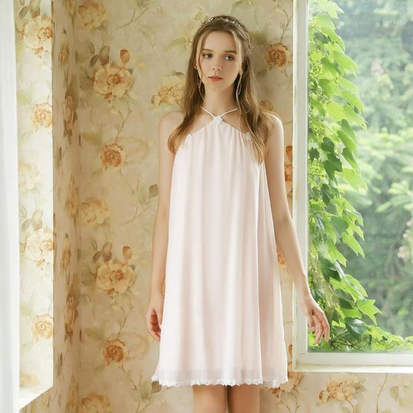 

roseheart women homewear pink sleepwear night dress modal mesh backless nightwear mini nightgown sleepwear luxury1, Black;red