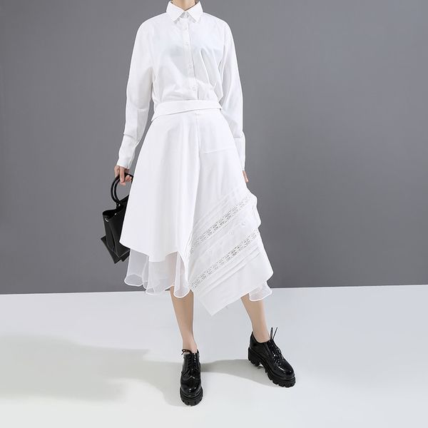 

2021 fashion skirts women new summer chic midi design skirt mesh knitted crochet... ragged black goth... ruffled skirts... dn0b