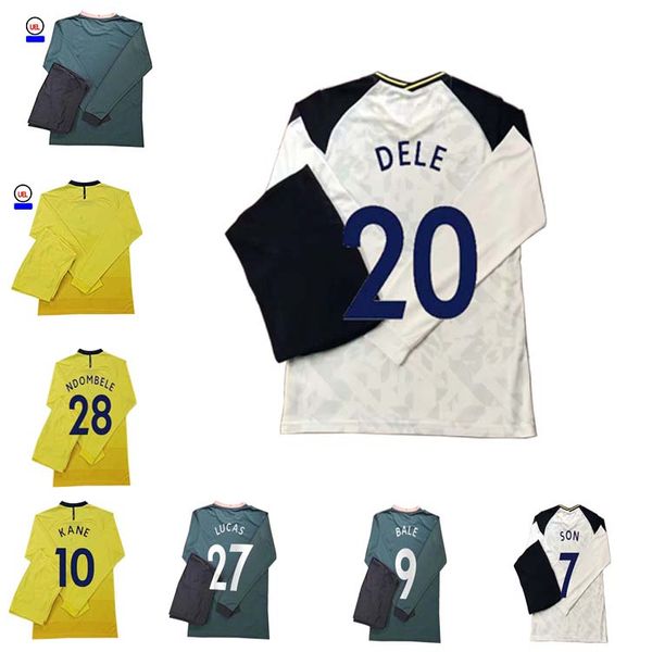 

2021 customized soccer jerseys long sleeve kane son bergwijn ndombele dele lucas football shirt lo celso morgan bale lamela men jerseys, Black;yellow