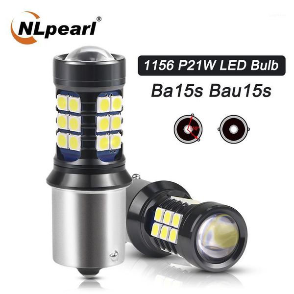 

nlpearl 2x signal lamp ba15s p21w led 1156 bau15s py21w turn signals light 1157 led bay15d p21/5w 3030 27smd auto reversing lamp1