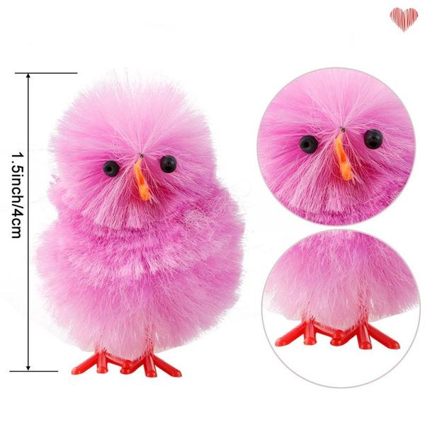 

36pcs mini easter chicks simulation cute colorful easter chicks baby chicks for easter party egg bonnet decoration 164 n2