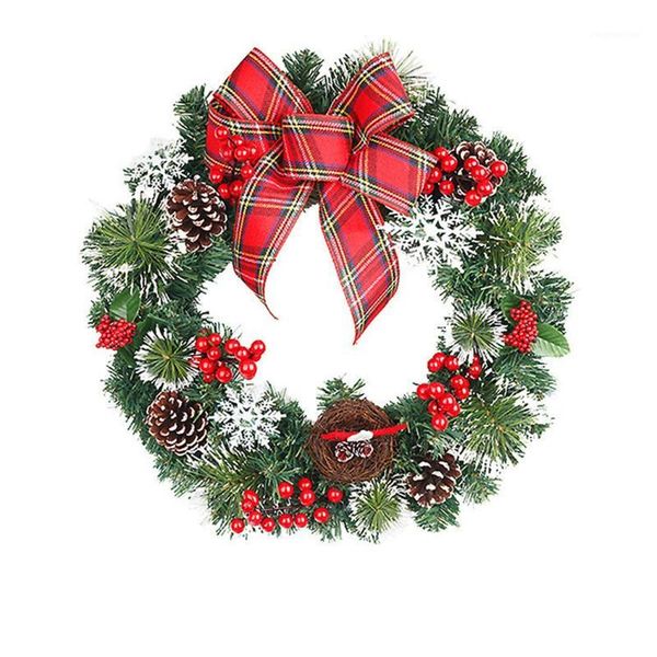 

decorative flowers & wreaths christmas wreath handmade rattan pendant garland artificial festival door hanging tree decoration1