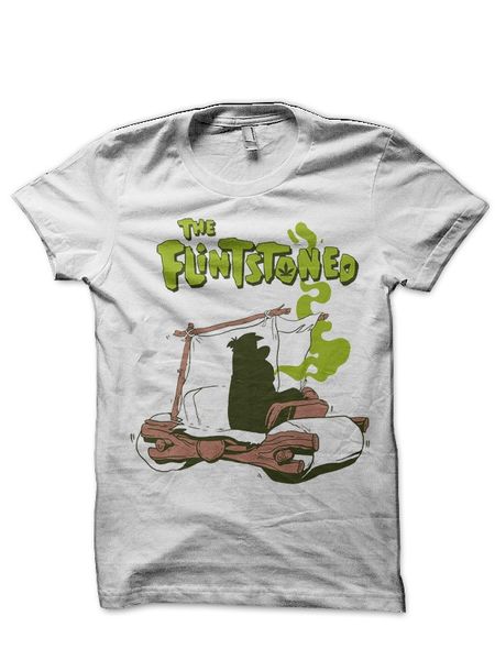 

the flintstoned white half sleeve t shirt sport hooded sweatshirt hoodie