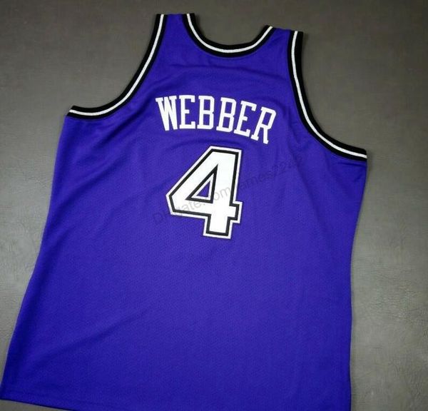 

custom #4 chris webber basketball jersey men's stitched blue any size 2xs-3xl 4xl 5xl name or number quality, Black;red