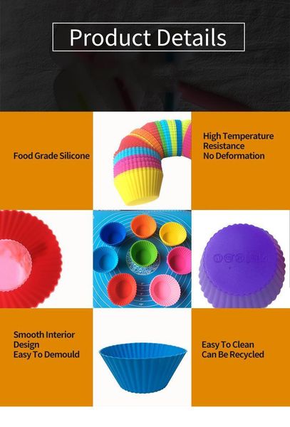 

7cm round cake cup sile muffin cup diy baking mold pudding cake bbyaiy garden2010