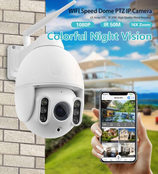 

k64a 1080p ptz ip camera wifi outdoor 16xzoom 2mp fhd face detection auto tracking 2-way audio r60 security surveillance