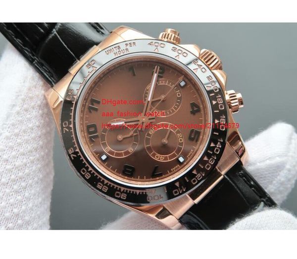 

factory supplier sapphire 40mm 116515ln rose gold automatic mechanical mens men's watch watches no chronograph brown dial, Slivery;brown