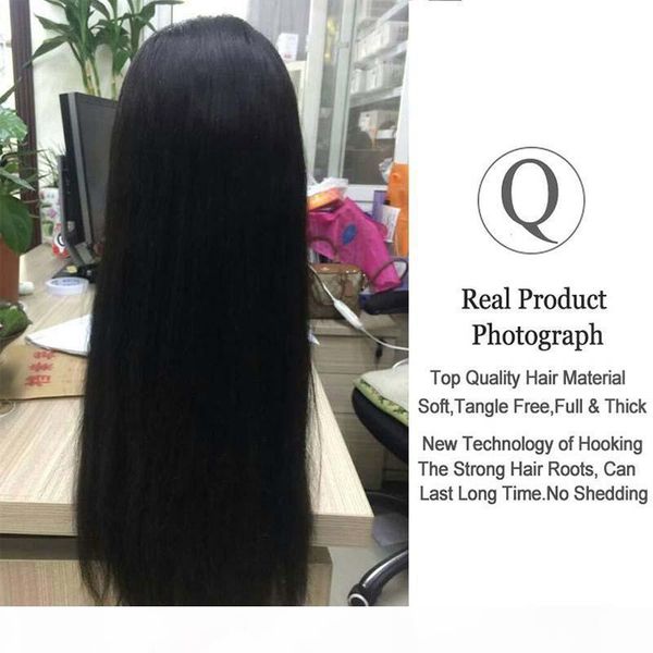 

pre plucked brazilian lace front wigs for black women 150 density brazilian straight virgin human hair lace front wigs with baby hair, Black;brown