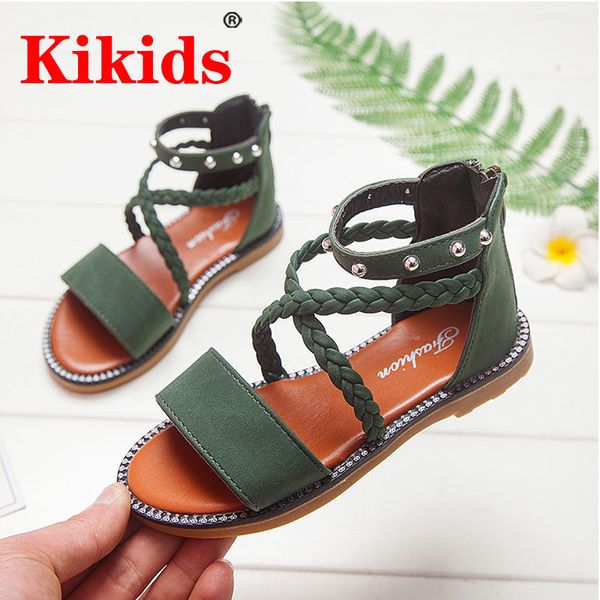 

kid shoes leather girls shoes kids summer baby sandals skidproof toddlers infant children beige summer lj200826, Black;red