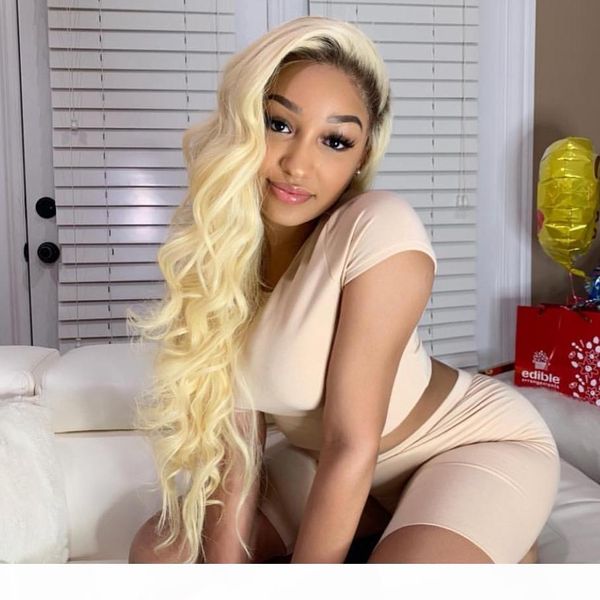 

1b 613# color brazilian remy human hair full lace wigs body wave lace wig with baby hair preplucked natural hairline, Black;brown