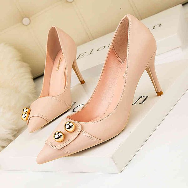 

899-16 dress shoes european and american style fashion nightclub stiletto shallow mouth pointed toe wedding banquet party workplace, Black