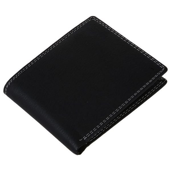 

men luxury leather card cash receipt holder organizer bifold wallet coin purse, Red;black