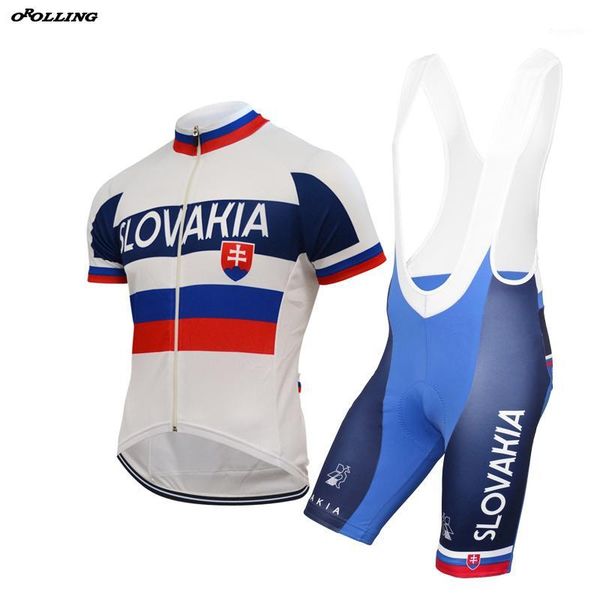 

new colors classical slovakia pro team cycling jersey set shorts customized road mountain race orolling1, Black;blue