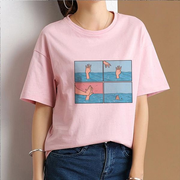 

women clothing my depression my brain my anxiety letter print pink t shirt spoof vintage vogue harajuku casual streetwear, White