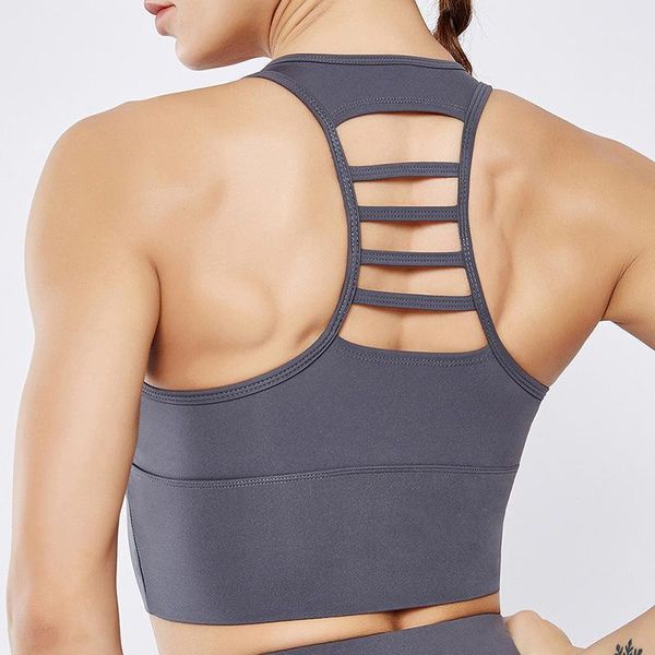 

gym clothing style back horizontal sports sport bra fitness shockproof double sided nylon vest running active wear1, White;black