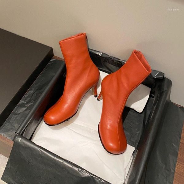 

boots sheepskin women high heels elastic botas mujer ankle for spring/autumn feminina luxury zapatos de mujer1, Black