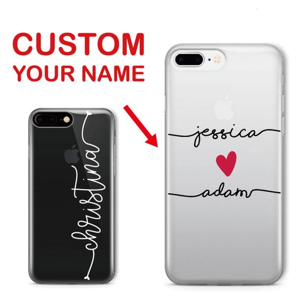 

custom soft case with text and name for vip 12 mini 11 pro max 6 6s xs max 7 plus 8 8plus x xr