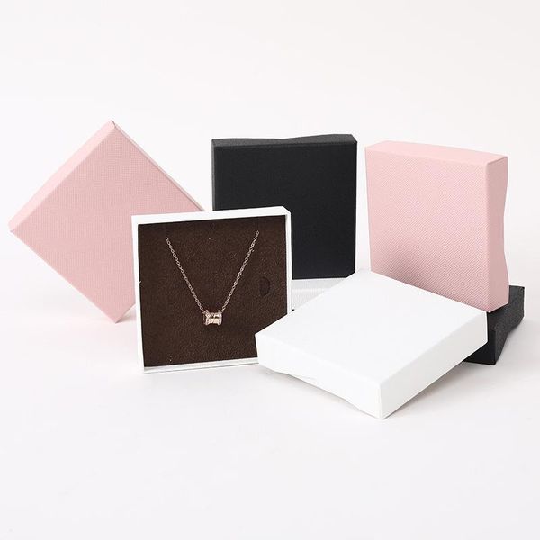 

12pcs square jewelry organizer box engagement ring for earrings necklace bracelet display gift box holder black pink white, Pink;blue