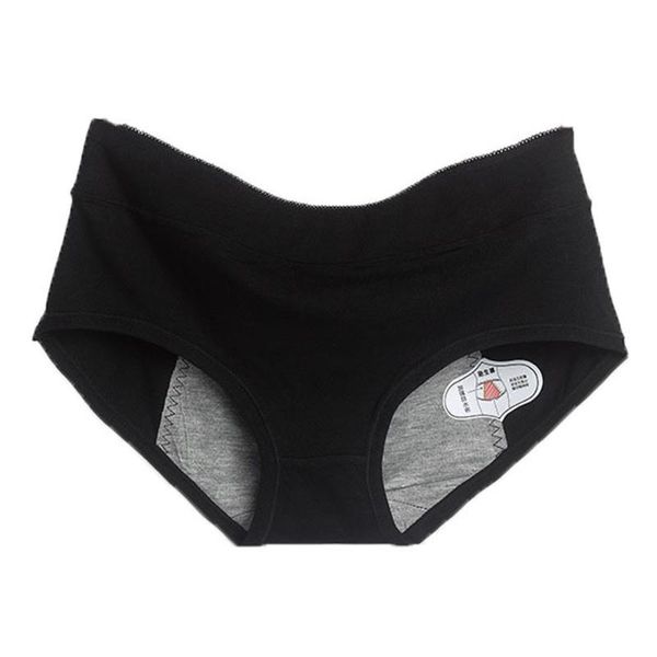 

women's panties womens menstrual underwear period cotton soft knickers leak proof briefs, Black;pink