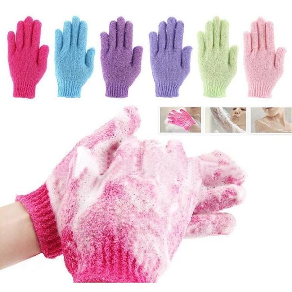 

shower bath gloves exfoliating wash skin spa massage scrub body scrubber glove 7 colors soft bathing gloves gif bbyaoy lg2010