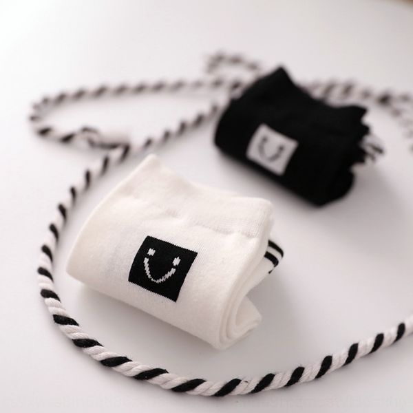 

b0fnw new korean men and white parallel bars cotton-padded socks smiley face two bar cotton lovers wear socks for and black women fxmdl