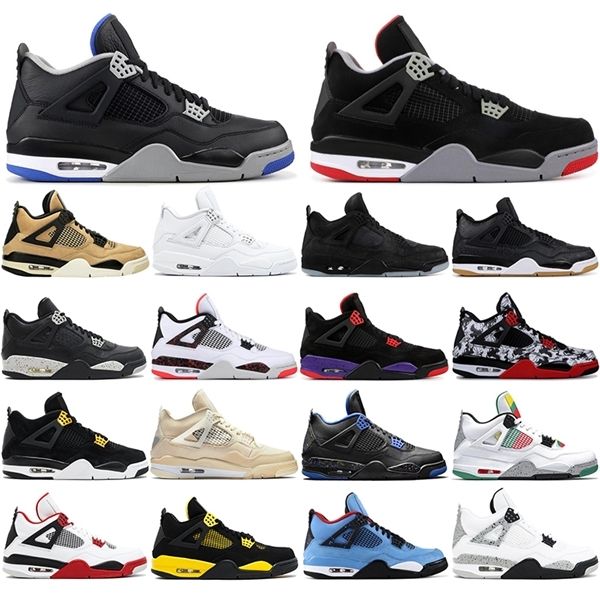 

with socks new 4s white sail se neon black cat jumpman 4 basketball shoes metallic green trainers travis scotts purple men sports sneakers