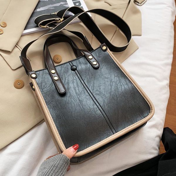 

2020 brand designer ladies handbag pu leather square bags retro shoulder bag ladies casual cross body bag