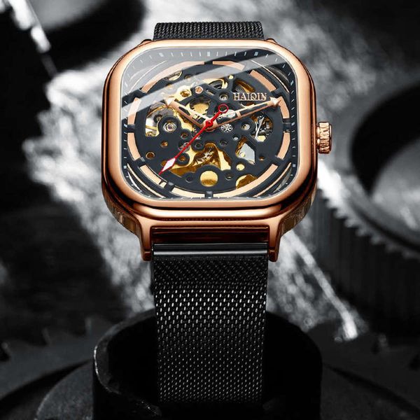 

man watch haiqin/ automaton kwai chin machine vibrato tiktok c86o, Slivery;brown