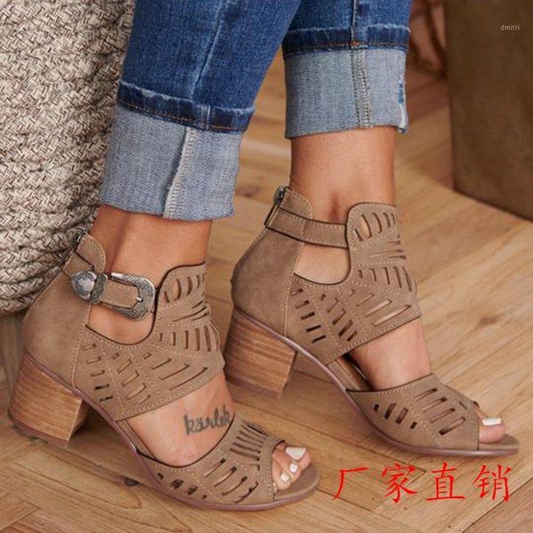 

2020 new women gladiator pump platform high thick heel elastic open toe platform wedding ladies fretwork pumps zapatos mujer1, Black