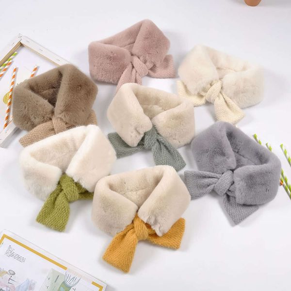 

new autumn winter children's mink men's and women's triangle baby warm scarf, Red;brown