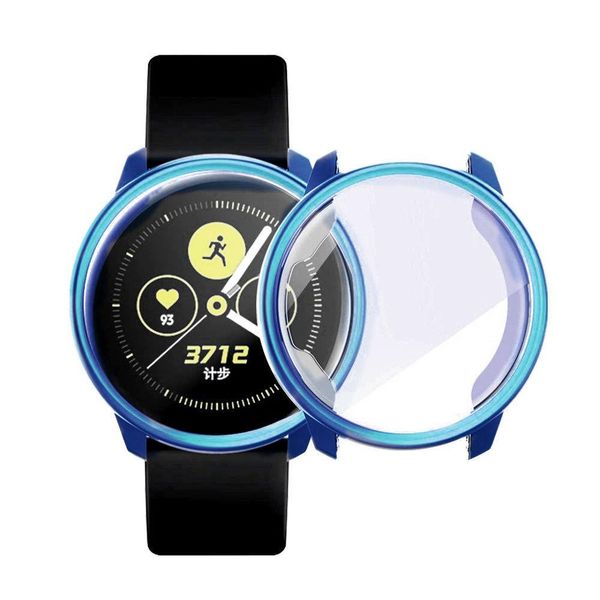 

корпус для samsung galaxy watch active2 40 44 мм мягкие всесторонние крышки бампера tpu + защитный экран galaxy watch active 2 44 мм 40 мм s, Black;brown